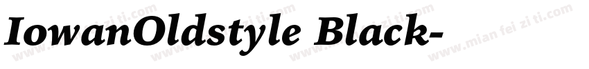 IowanOldstyle Black字体转换